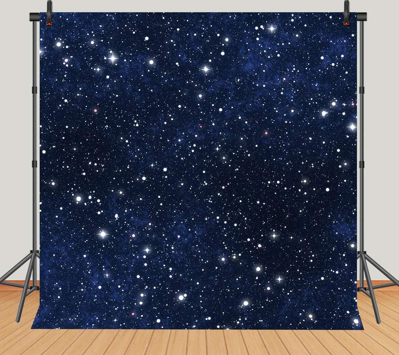 Sensfun 8X8ft Night Starry Sky Photography Backdrop Shiny Galaxy Stars Wedding Photo Studio Booth Background Outer Space Kids Birthday Baby Shower Party Decoration Banner w-1025 - Image 4